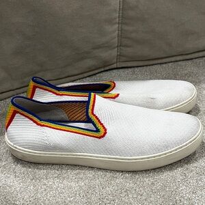 Rothy’s The Original Slip-On Limited Edition Pride Rainbow Stripe Size 10.5